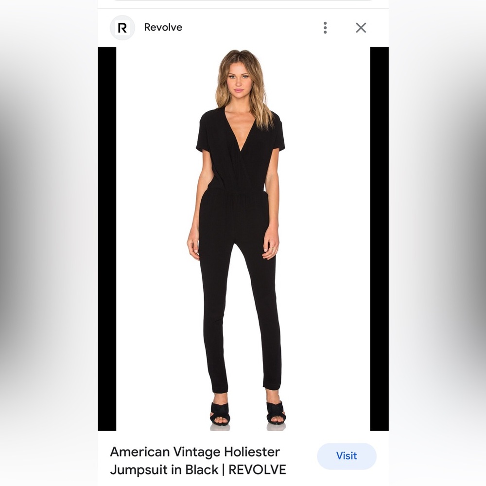 American Vintage black slim fit Jumpsuit
